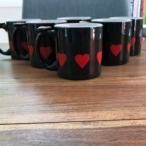 Vintage Heart Mugs - Set of 6